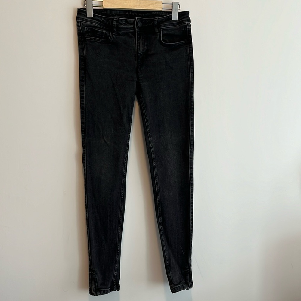 Zara zip hem skinny jeans